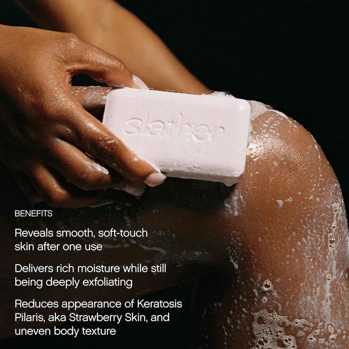 Slather Exfoliating & Smoothing Bar (2 Pack) – Retinol Body Bar for KP, Dry & Textured Skin – Hydrating, Smoothing, Gentle Exfoliation – Safe for Sensitive Skin – Light Lavender Scent