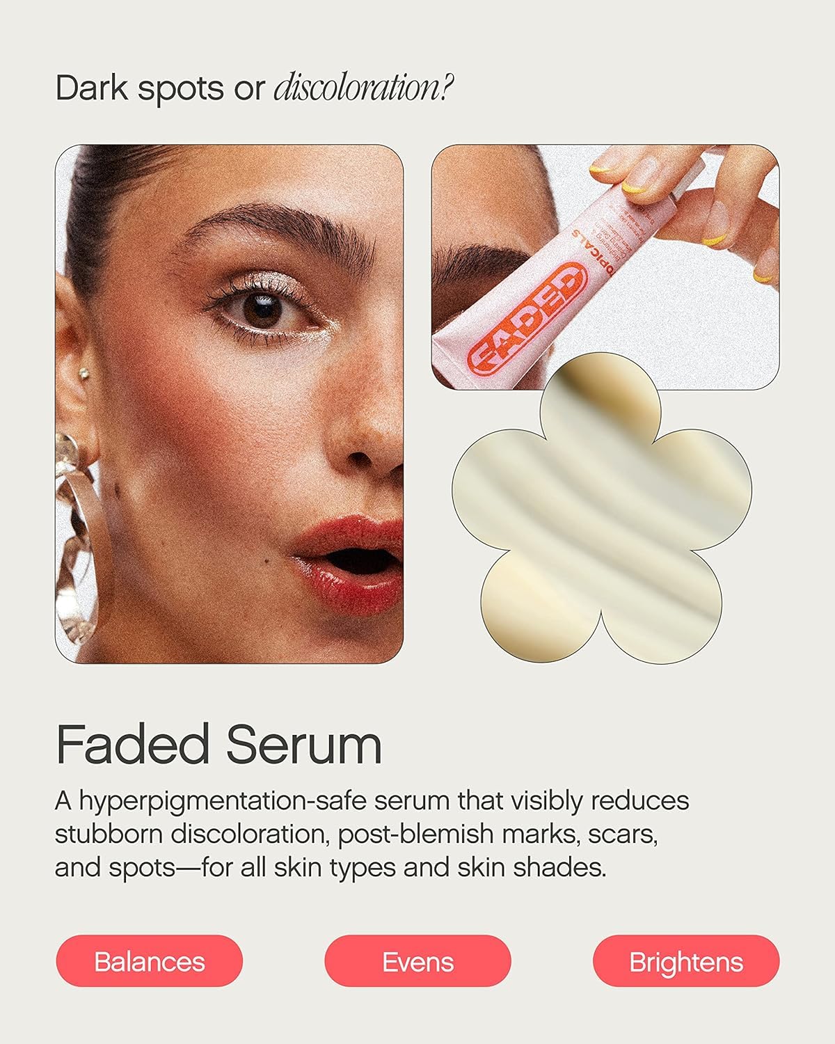 Topicals Faded Brightening and Clearing Serum | Reduces Discoloration, Post-Blemish Marks, Scars and Spots | Contains Kojic Acid and Niacinamide | Dermatologist-tested, Vegan, Cruelty-Free (0.5 Fl Oz)