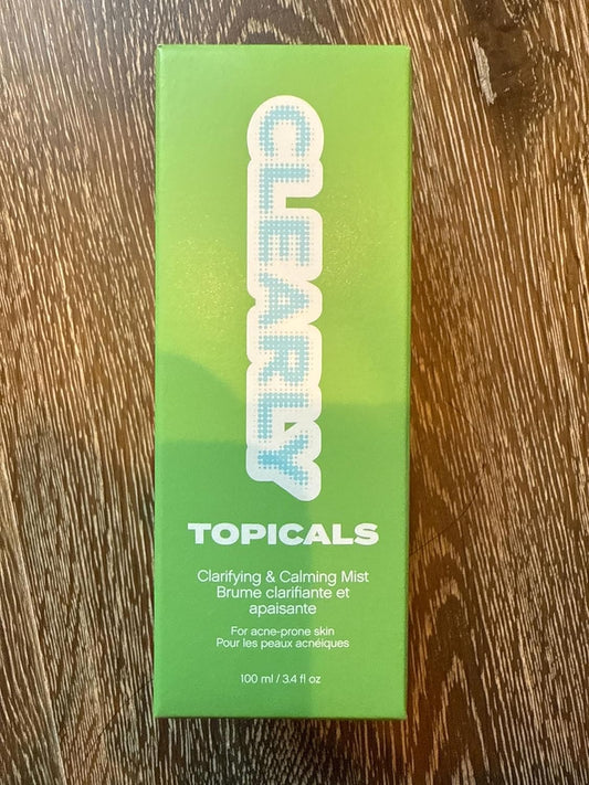 Clearly Acne Clarifying + Calming Mist for Face & Body | Reduces Acne, Blackheads, & Redness | Strengthens Skin Barrier & Evens Texture | 2% Salicylic Acid + AHA | Vegan & Cruelty-Free (4 fl oz)